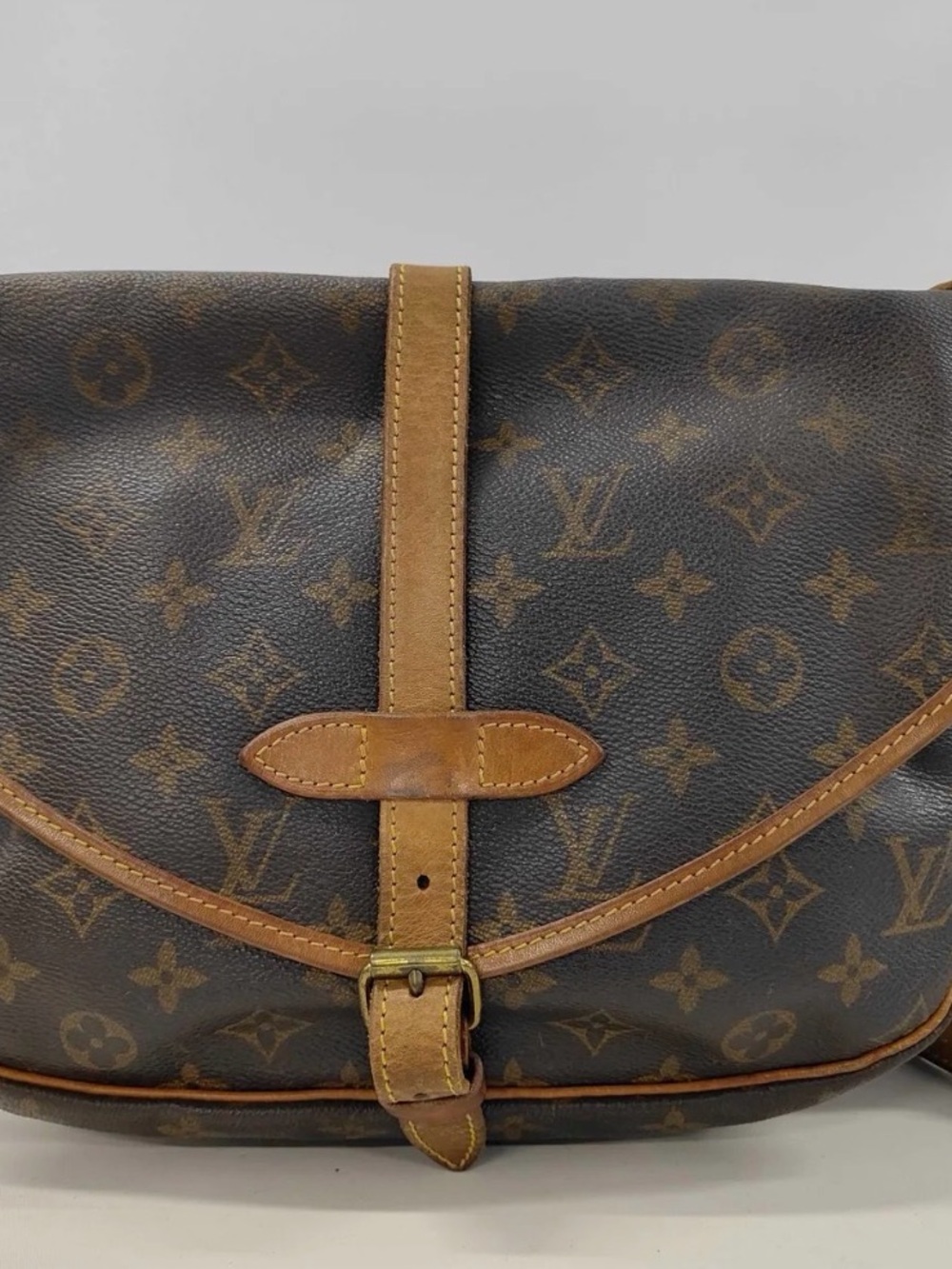 Authentic Vintage LV Louis Vuitton Saumur 30 Double Flap Crossbody Bag Purse